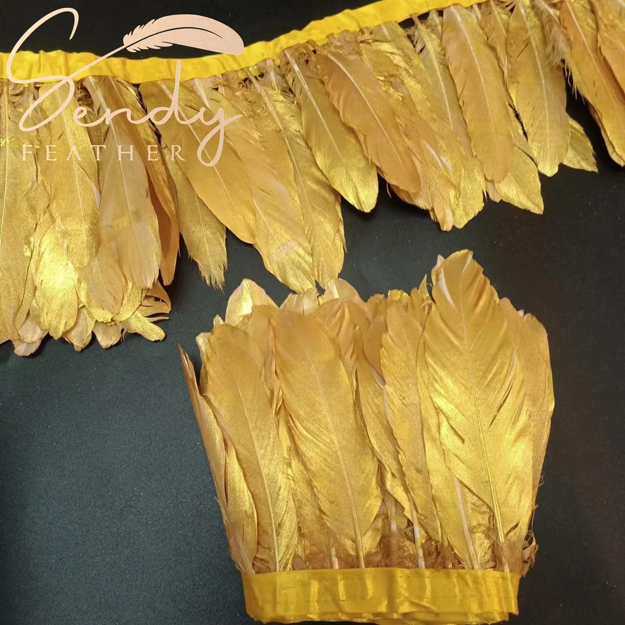 Customized colors Fashion goose feathers trims trimming fringe for clothing accessory  costumes dance carnival samba decoration