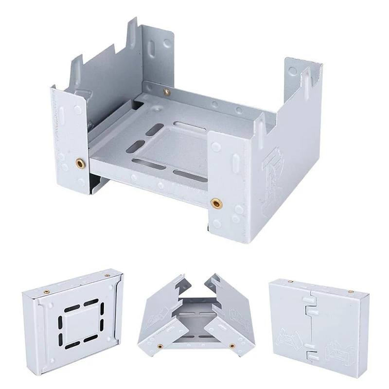 Outdoor picnic backpacking folding Alcohol Burner Mini Pocket stove lightweight solid fuel portable camping stove