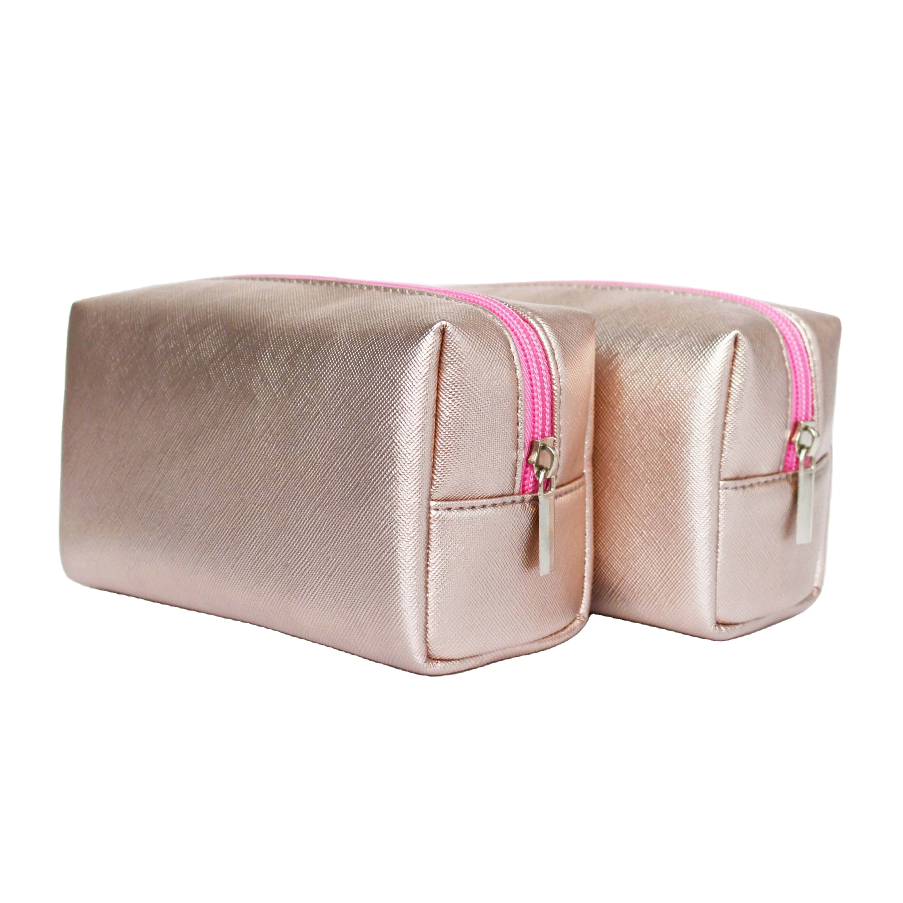 cosmetic bag pink New Fashion Custom Handbag Laser Holographic Hologram Cosmetic Pouch Makeup bag quilted cosmetic bag