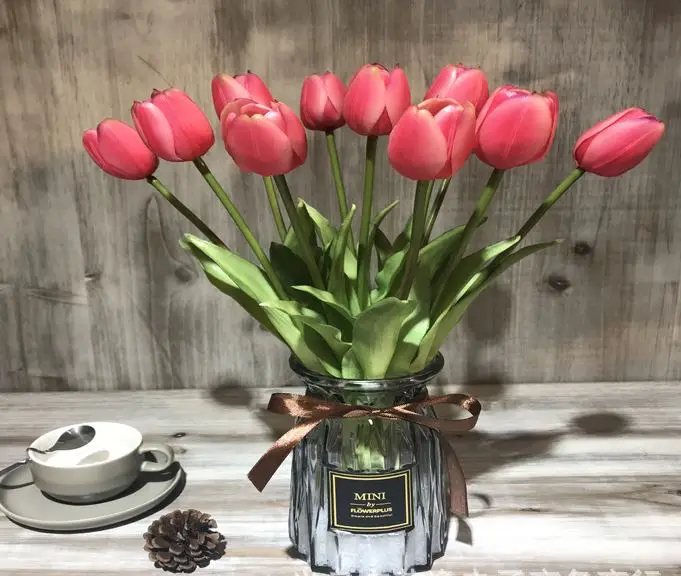 High quality  flower artificial PU tulip flower real touch latex flower