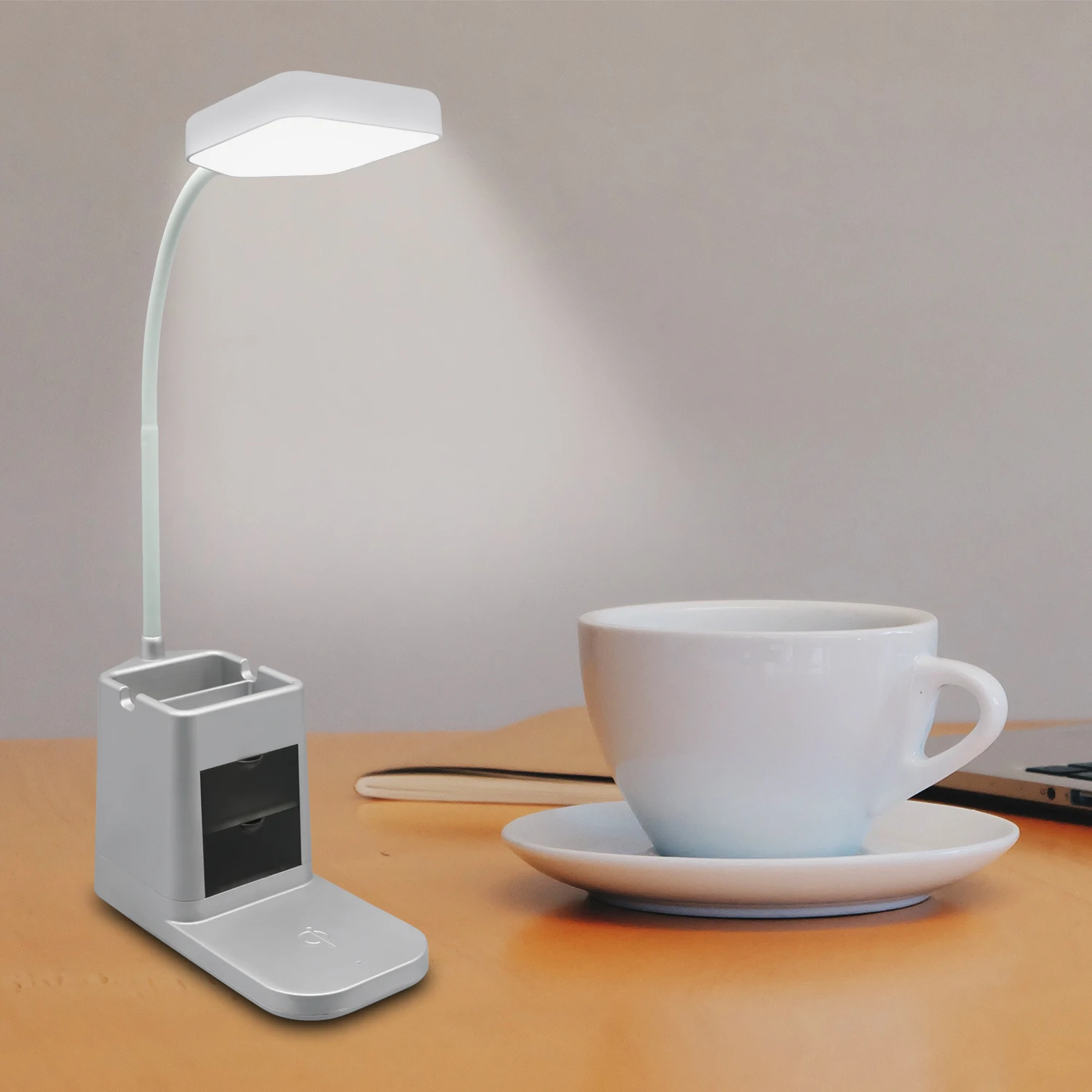Modern Hotel BedSide led reading desk lamp Bedroom Decor minimalist pen box Table Lamp with pen hold