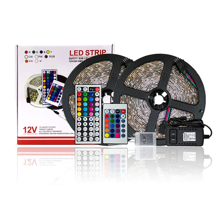 
2835 SMD RGB Flexible LED Strip Light with P65 Waterproof 5M RBG Color Change Light Strip Waterproof LED Strip Light 