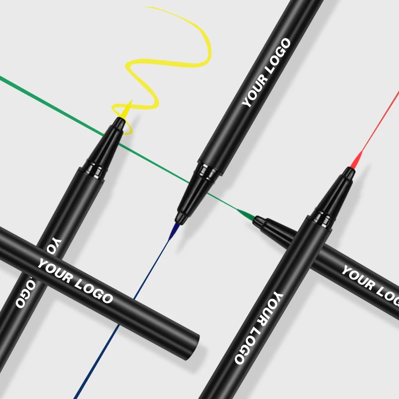 Wholesale Long Lasting Eyeliner Pen Liquid Eye Liner Waterproof Custom Logo Fast Drying Black Liquid Eyeliner Pencil