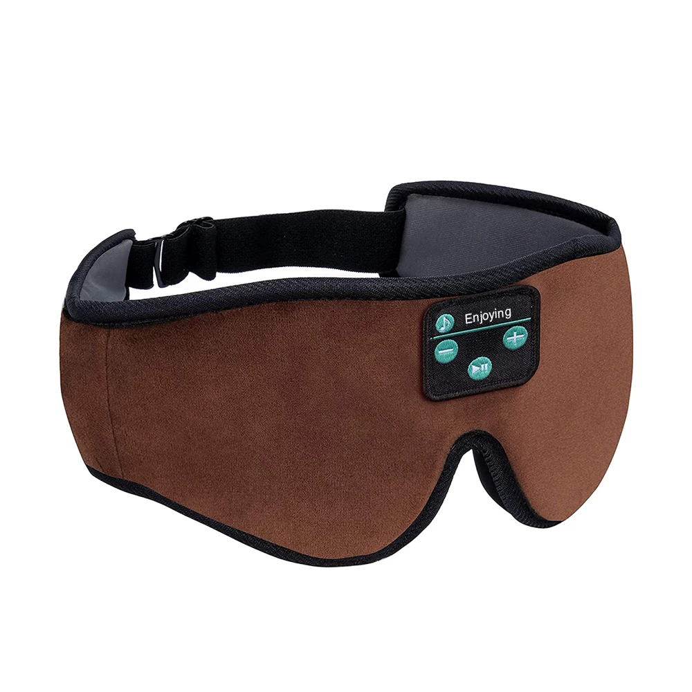 3D Headphones Blue tooth Wireless music Eye Mask With Mic Assist Sleep artifact For Side Improve Sleepers Travel Call And Music