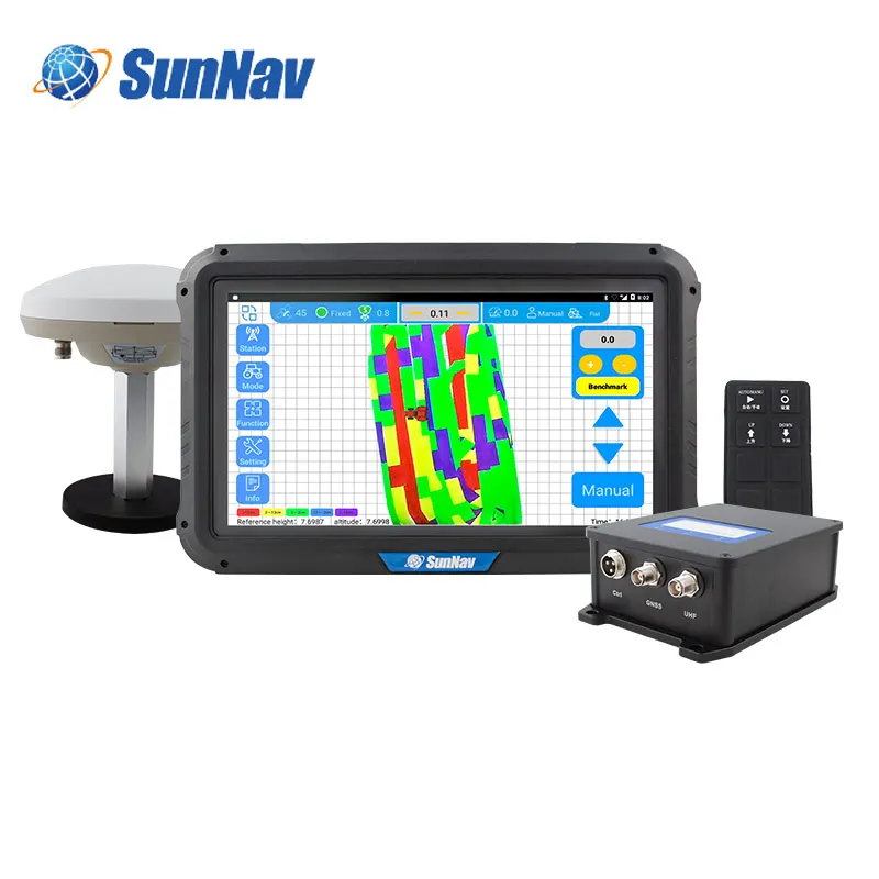 GPS agriculture land leveling system sunnav AG2000M slope leveling earthworks gps system