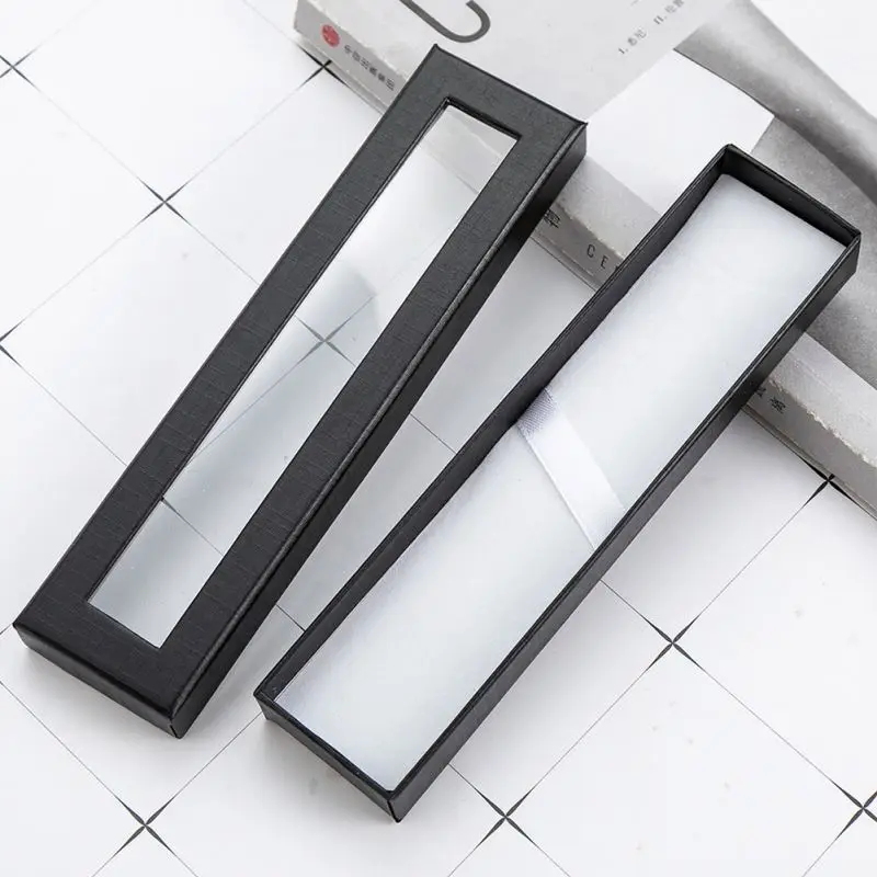 Cheap Promotional Cardboard Window Gift Box Hard Paper Pen Gift Box With Lids