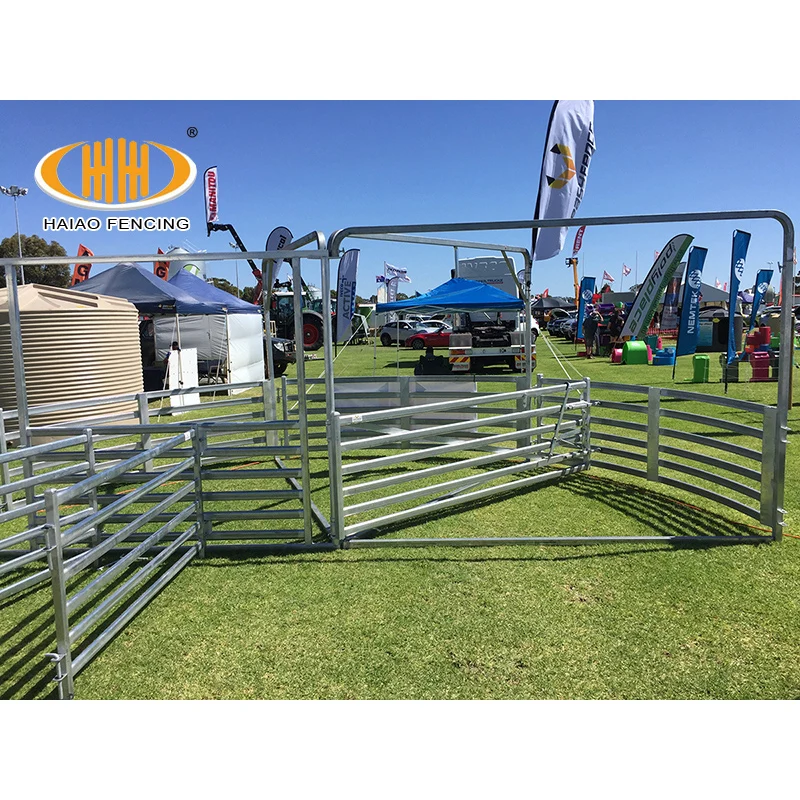 Best quality steel pipe galvanized sheep & goat rail fence panels, sheep feedlot for sale