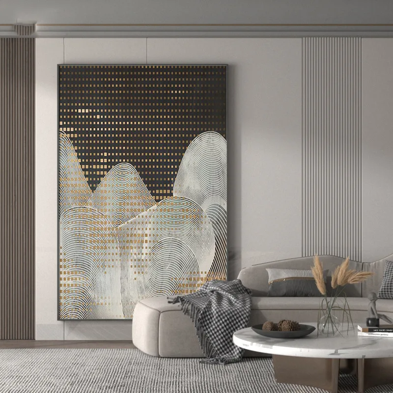 Современная Роскошная картина из кристаллической смолы с УФ-принтом абстрактная алюминиевая рамка портретная натюрморт