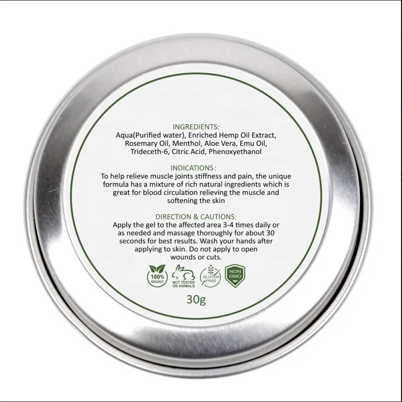 Private Label Anti-inflammation And Pain Relief Hemp Extract Cream