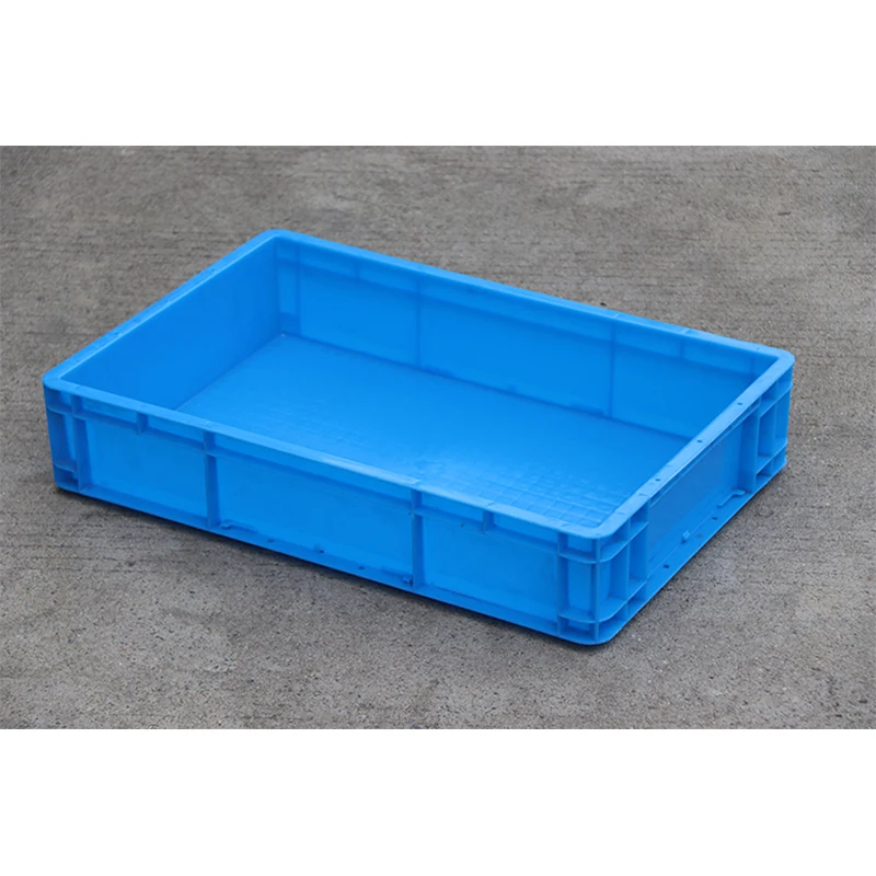 LK EU4611 Heavy Duty Foldable Collapsible Perforated Plastic Crate Solid Box Folding Container for Storage
