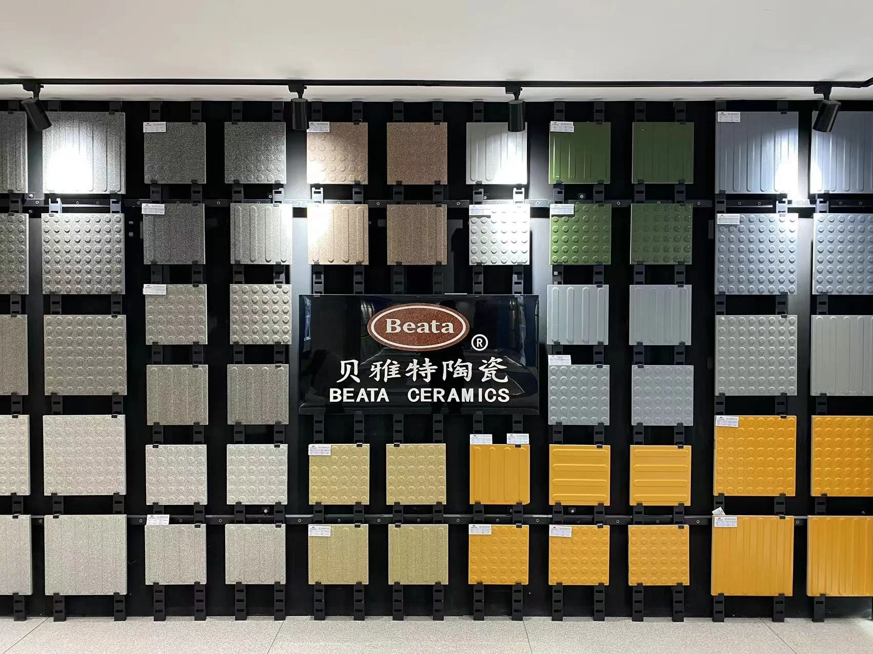 Premium quality green color verde color of Square Flooring Guide  Foshan Ceramic Blind Brick Safe Tactile Tile