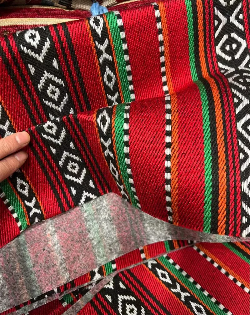 Yarn dyed arabic sadu jacquard fabric polyester cotton fabric middle style fabric for tent