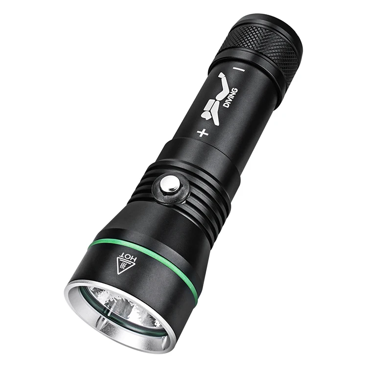 2024 professional diving flashlight 3000lumens Scuba Diving Torch Aluminum Alloy Diving Torch 110M diving depth Led Flashlight