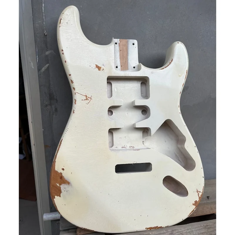 Custom Guitar Built Wholesale ST shape Alder body Vintage Aged Satin Relic Electric Guitar