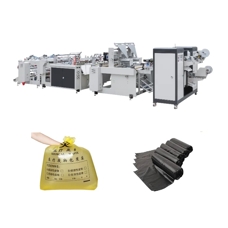 Corn Starch Compostable trash Bag Making Machine Price medical waste bag production line
