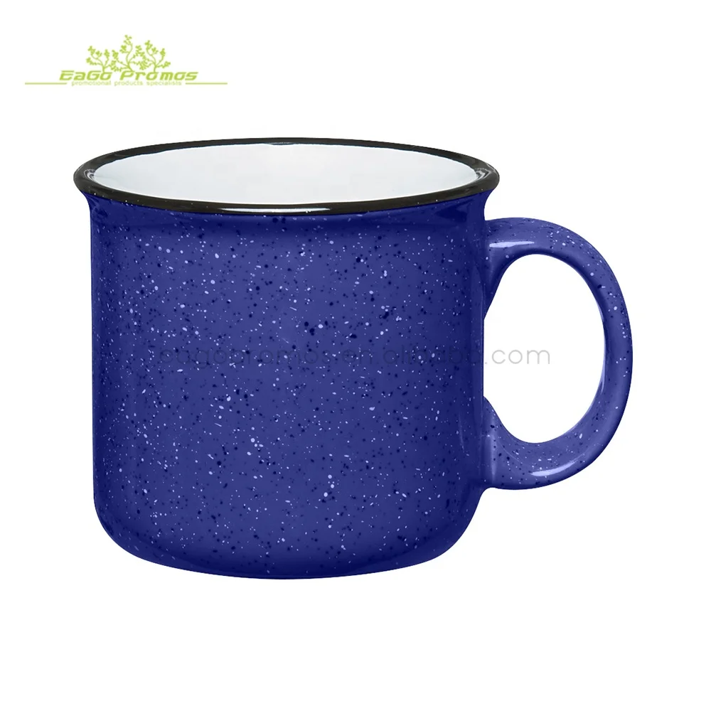 2024 2025 China Manufacturer Creative 15oz Custom Logo Specked Ceramic Campfire Mug for Picnic