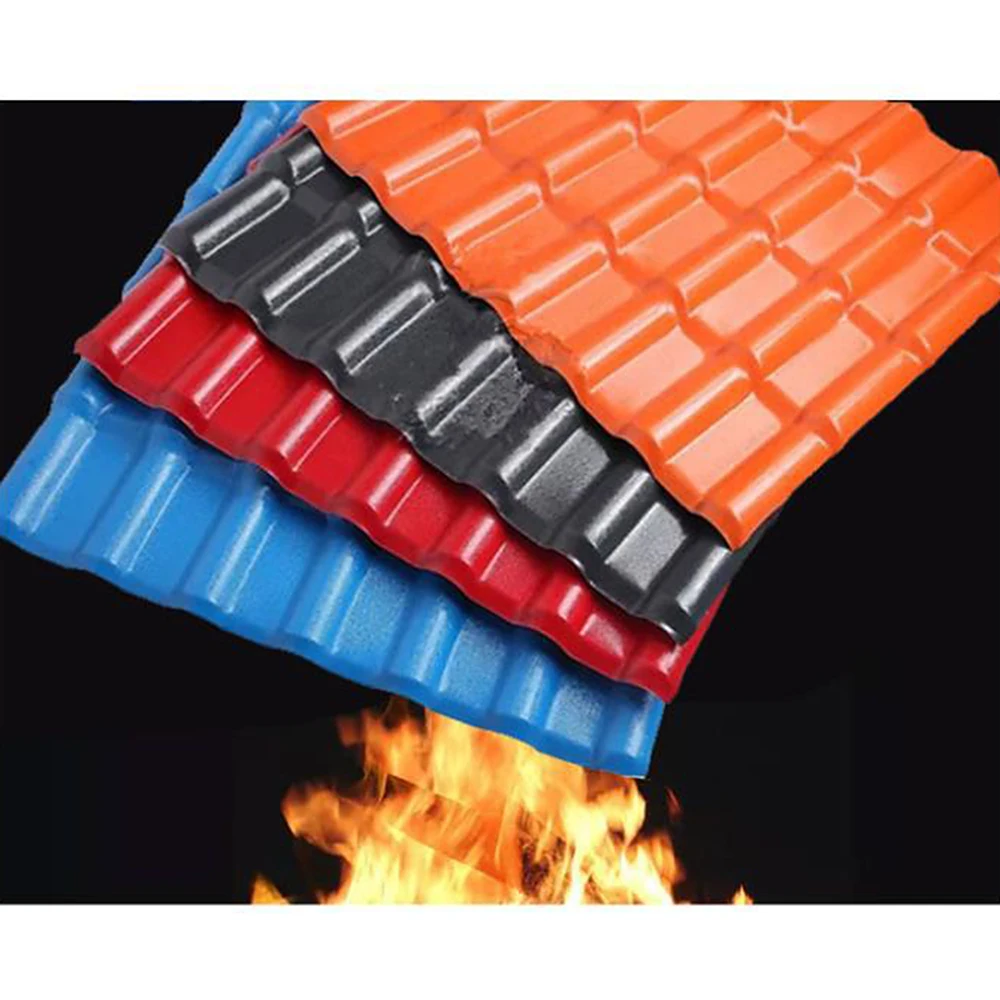 2021 высококачественный лист, римская серия, Терракотовая Красная ПВХ черепица