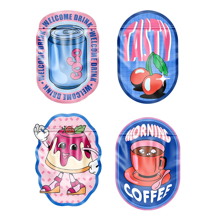 Custom Printed 3.5g 7g 14g 1oz 1lb Laminated Mylar Zipper Packaging Bags 3.5 Smell Proof Mini Bags