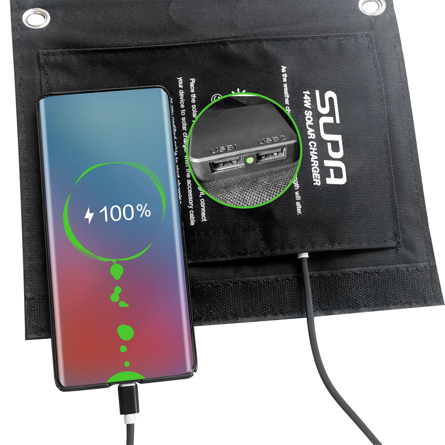 Supa customized 7W 10W 14W 21W 28W 30W 40W 50W 60W Solar panels for mobile phone hand size easy for carry for 5G