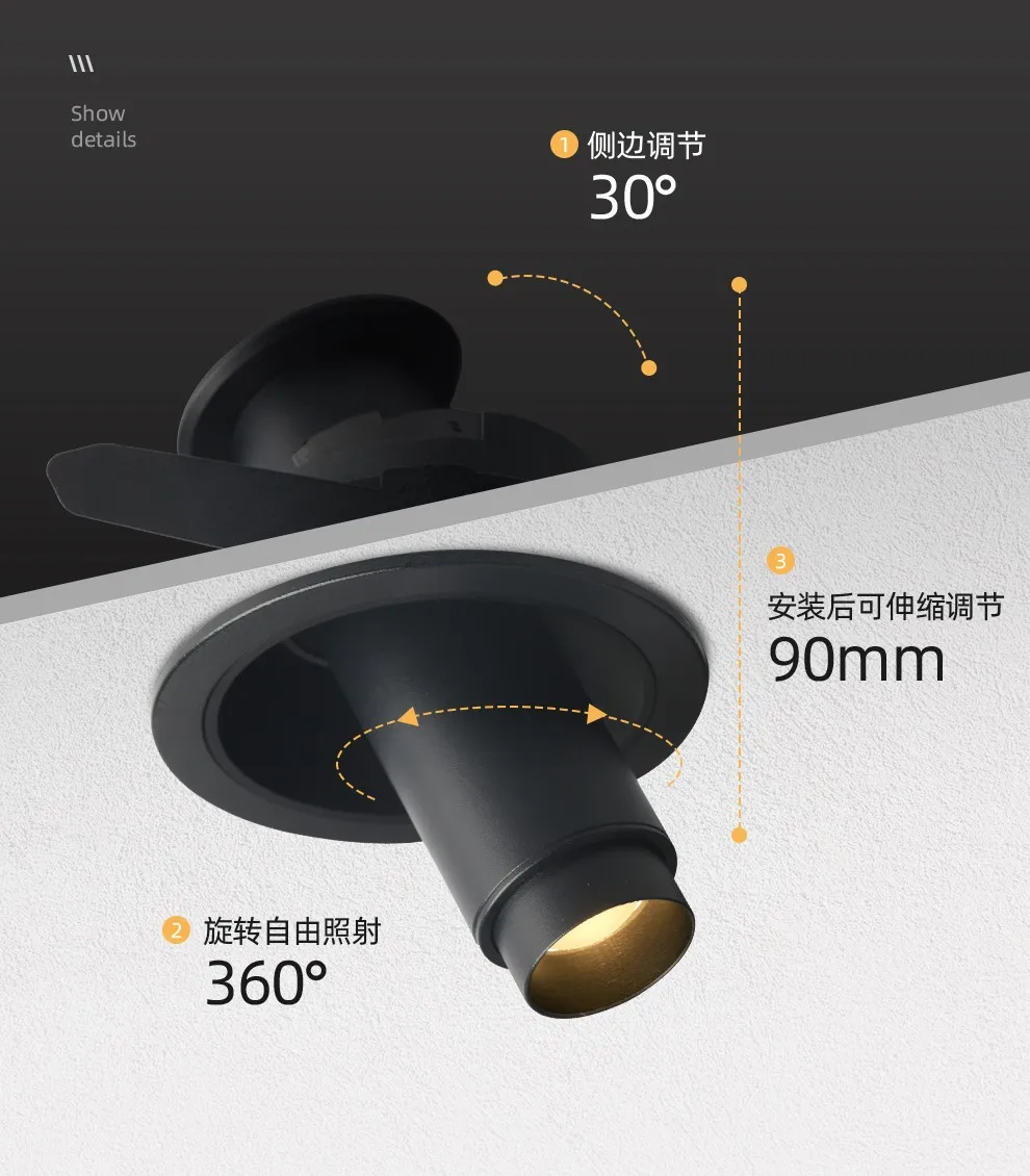 Современный интерьер Aisilan, регулируемый 350 Degeedali 0-10 В, ТРИАК с регулировкой яркости, светодиодные встраиваемые светильники