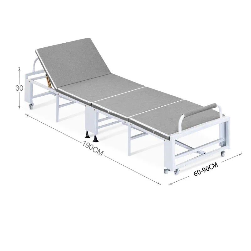 Best made in China twin Adjustable Sleeper wheels Compact Rollaway folding cot beds with Sturdy Steel Frame