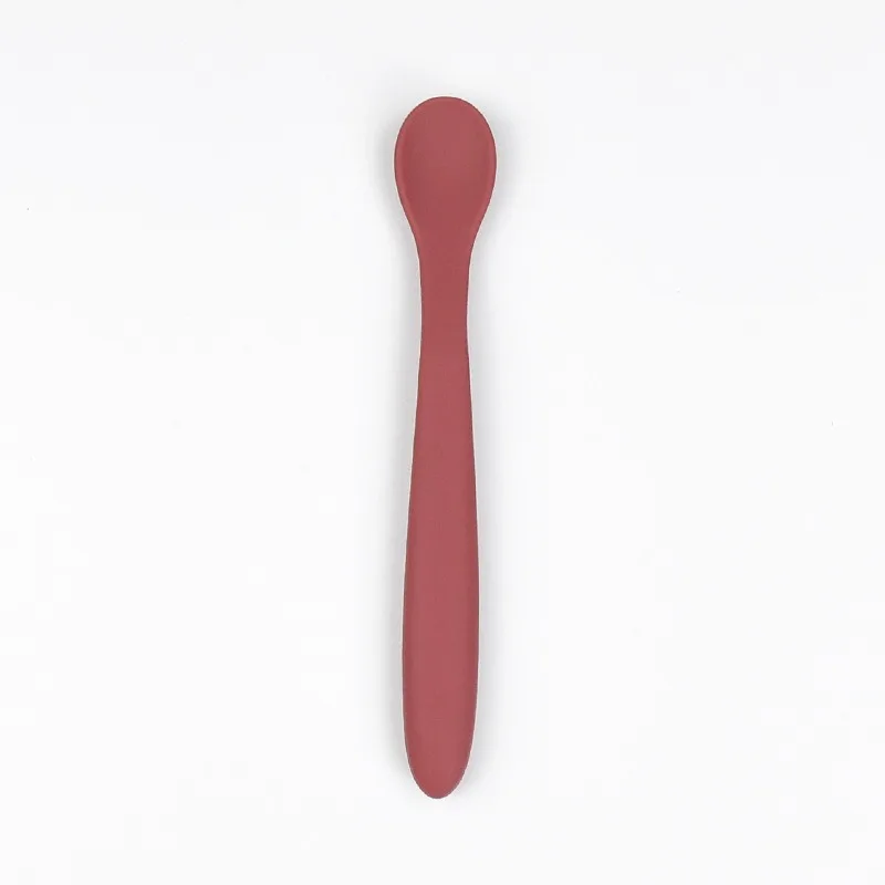Wholesale Portable Bendable and reusable multicolor baby silicone feeding spoon