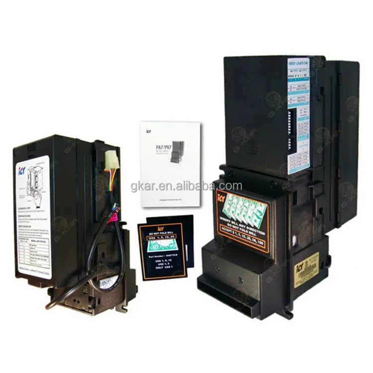 Best Price High Quality ICT PA7 120V AC Bill Validator 500 Capacity Stacker Accepts USD 1-100 For Skill Cabinet