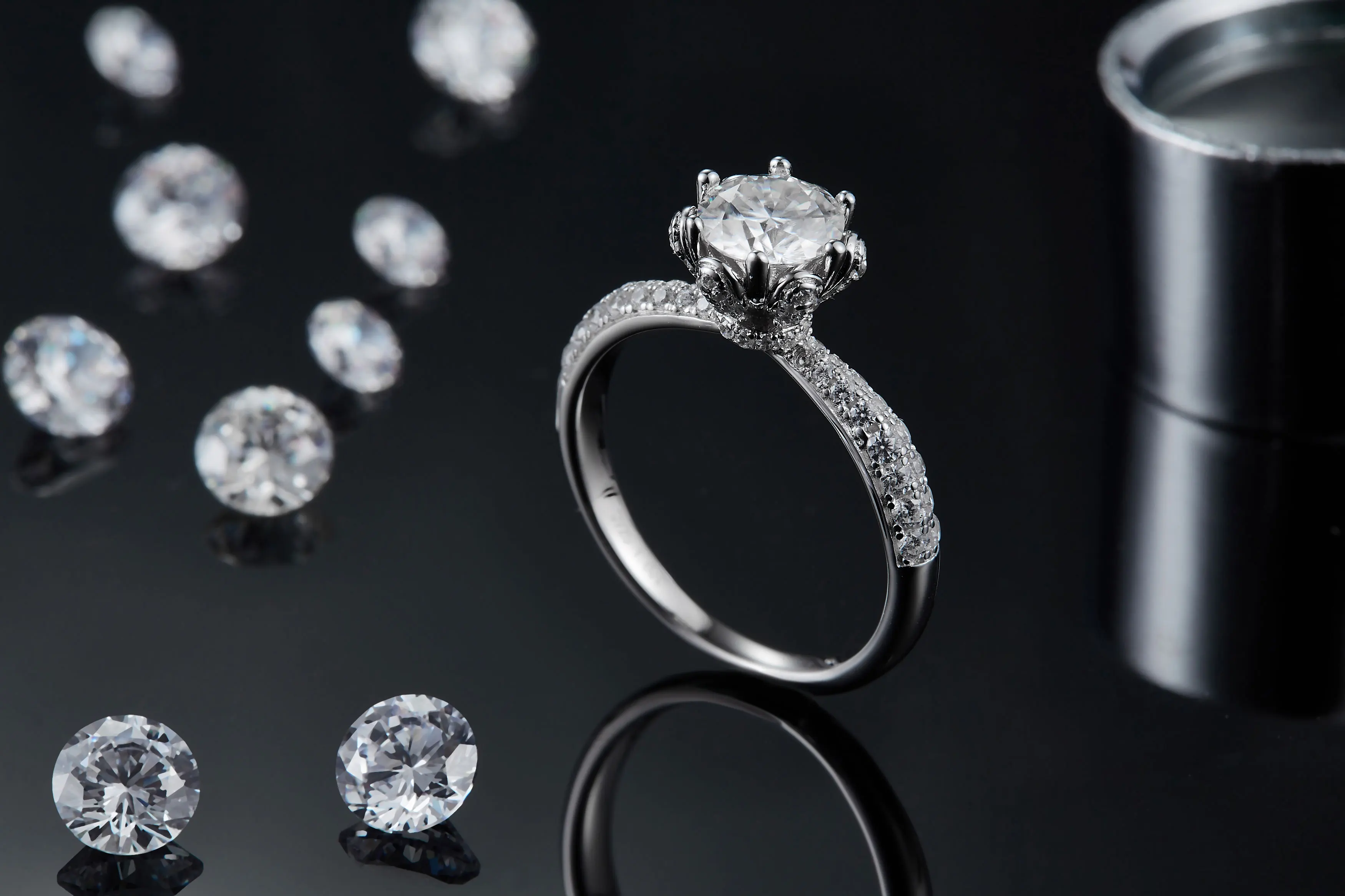 Shanzuan Jewelry Western Style S925 Round Shape 2ct VVS Moissanite Diamond Wedding Ring for Women