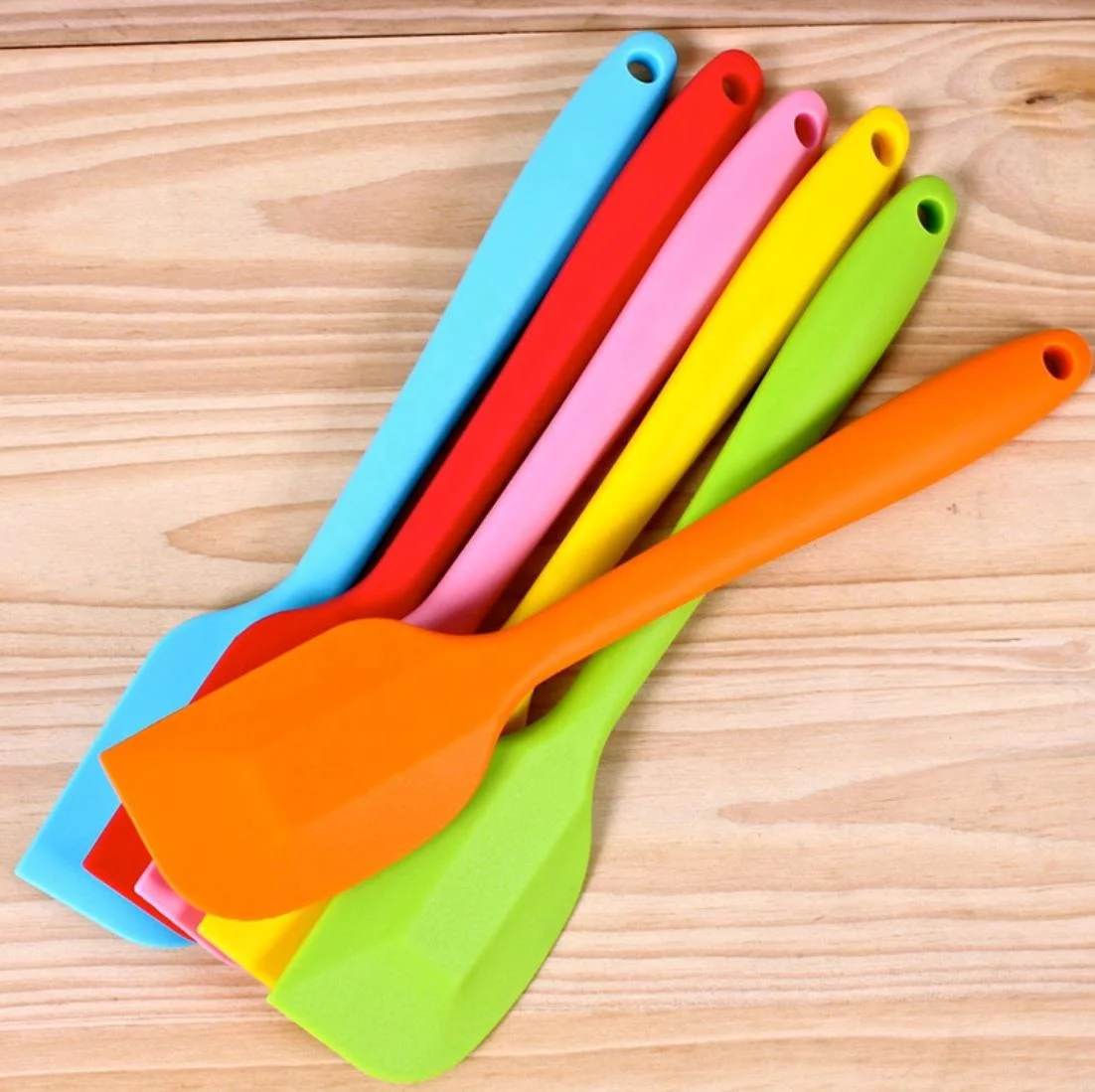 one of the most heat resistant non-stick cake tools silicone spoon spatula with solid small premium scraper spoon kitchen tools