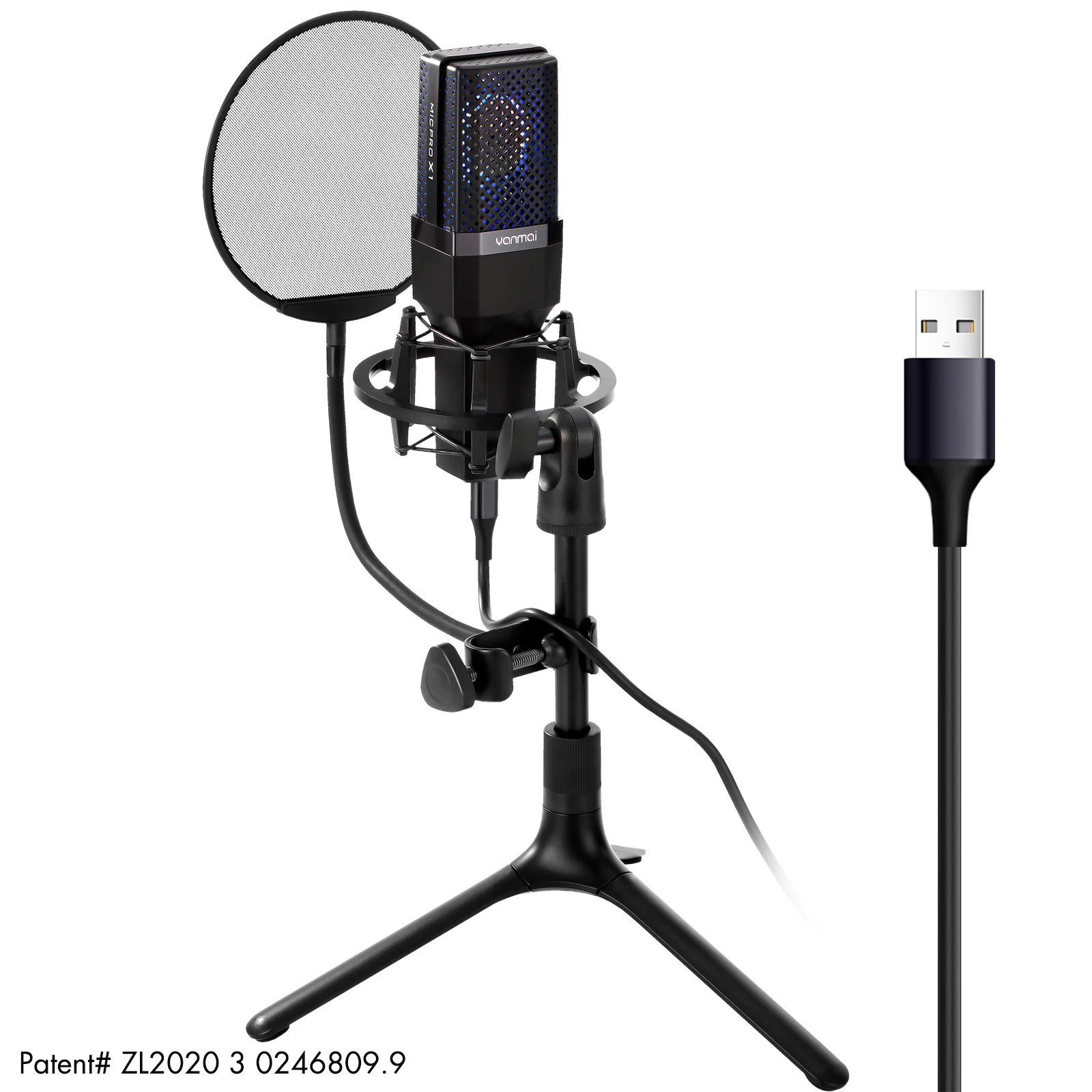 Custom USB Condenser Microphone Professional Usb Microphone with stand Condenser Studio Microphone kits