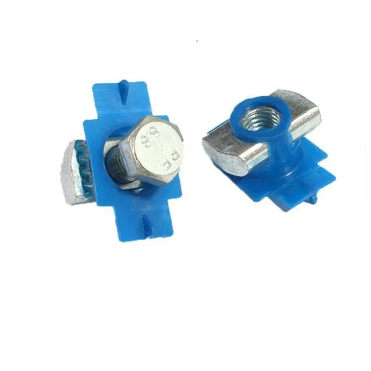 Yisen Factory manufacture Plastic wing nut channel spring nut  solar end clamps  high quality carbon steel