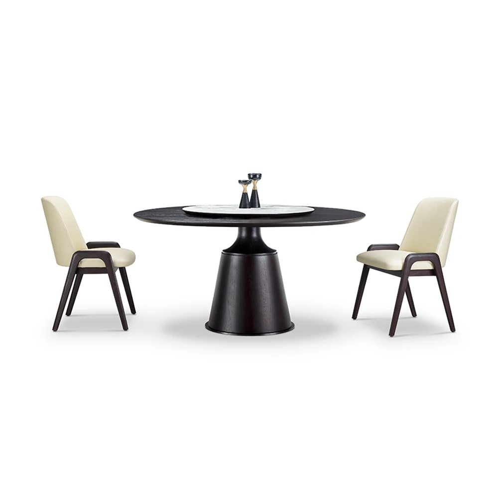 
2020 New Design OAK Dining Chair Modern Home Furniture With PU Leather 