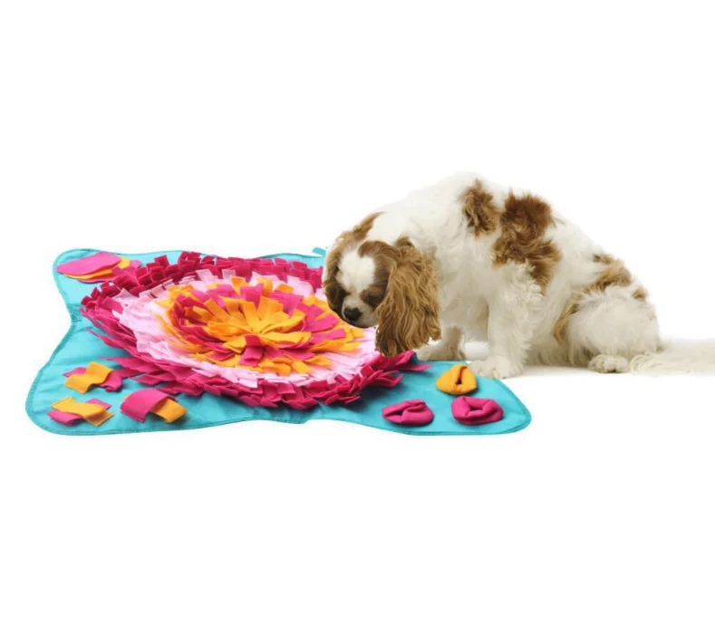 70*70cm Large Snuffle Mat Washable Pet Feeding Nosework Treats Mat Foldable Dog Sniffing Met