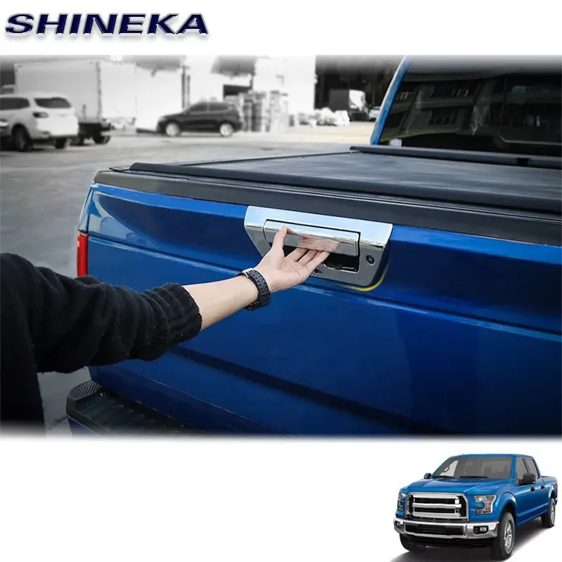 Car Styling ABS Trunk Door Handle Trim Tail Gate Cover for Ford F150 2015-2020