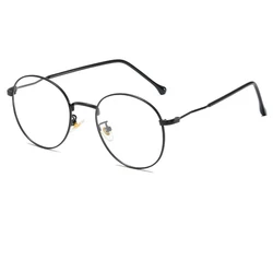 Cheap Wholesale Round Metal Myopia Optical Frame Blue Light Blocking Photochromic Eyeglasses Frames