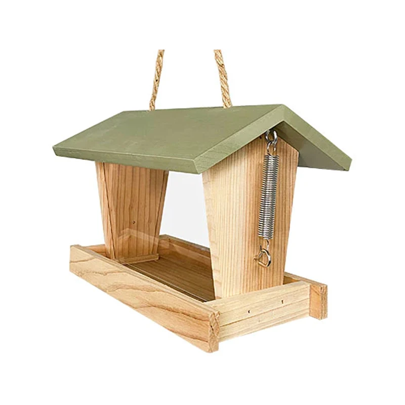 WILDMX Wild Bird Feeder For Farmhouse Decor Wooden Bird House Cedar Birdhouse Hanging Bird Feeder