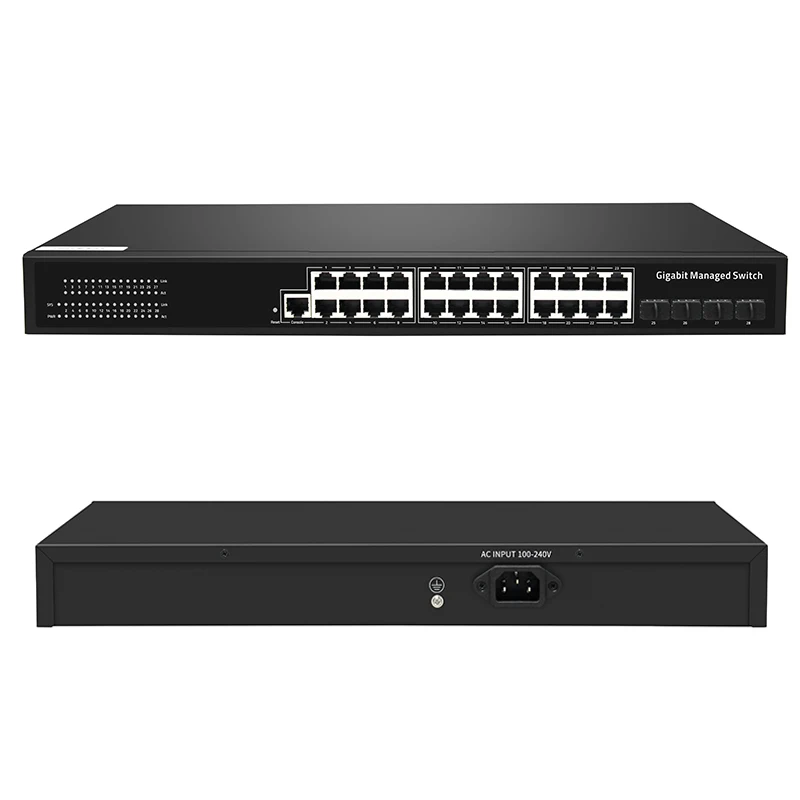 L2 28-port gigabit 4port sfp managed switch oem managed network switch