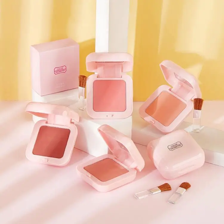 Hot OEM Nature Face Make Up Cosmetics 6 Colors Blusher Cheek Blusher Palette