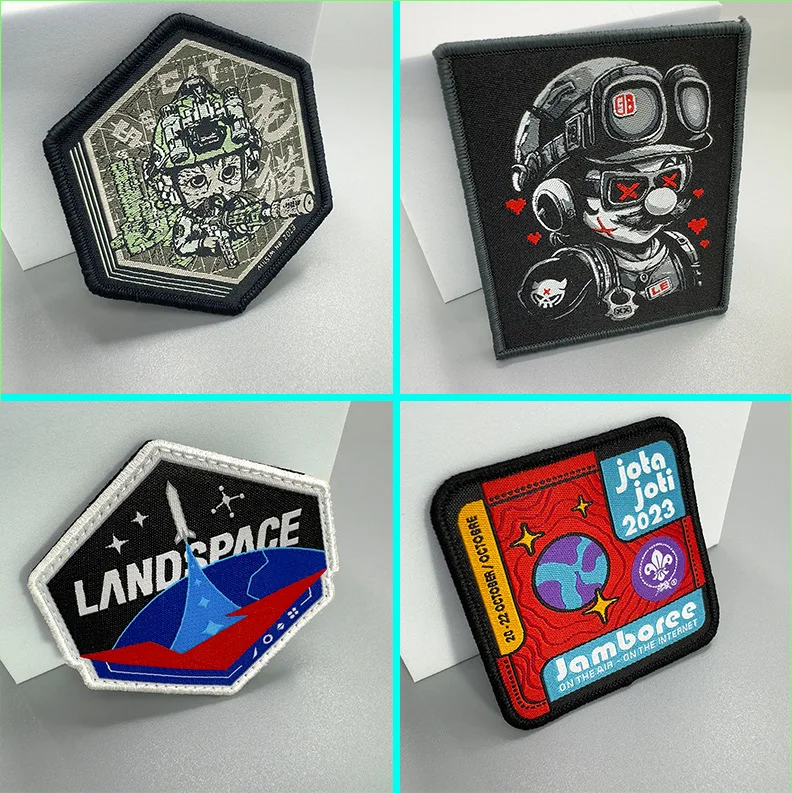 Custom Factory Woven Satin Printed Leather Brand Logo Label for Clothing and Bags Jeans and Bags Textile Branding Tags