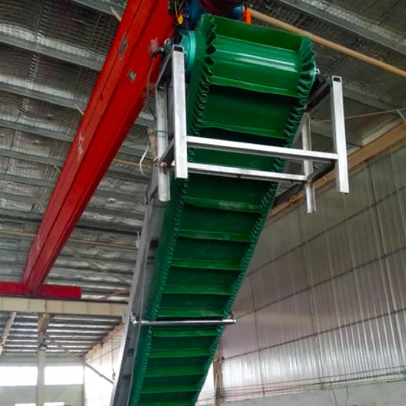 FBD Transport Grain Concrete Cement Food Packing Bag Portable loading Inclined Belt Conveyor