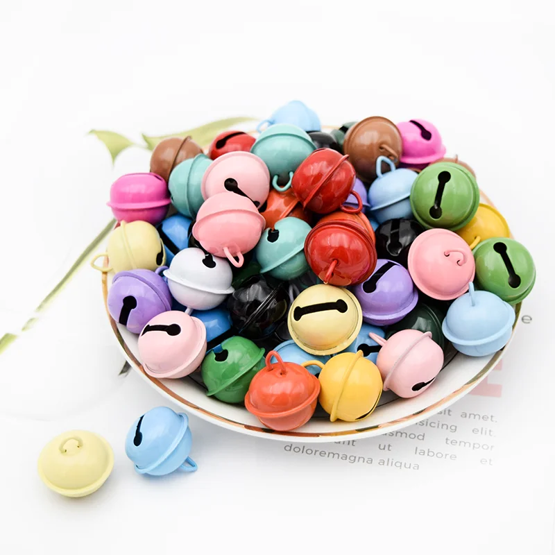 13MM 25MM 30MM Red Yellow Blue Green Small Hanging Metal Jingle Bells For Crafts Decoration