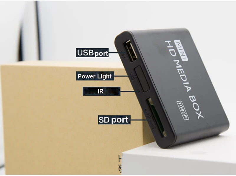 Медиаплеер 4K с дистанционным управлением цифровой MP4-плеер на 8 ТБ HDD/ USB-накопитель/TF-карта/H.265 MP4 PPT
