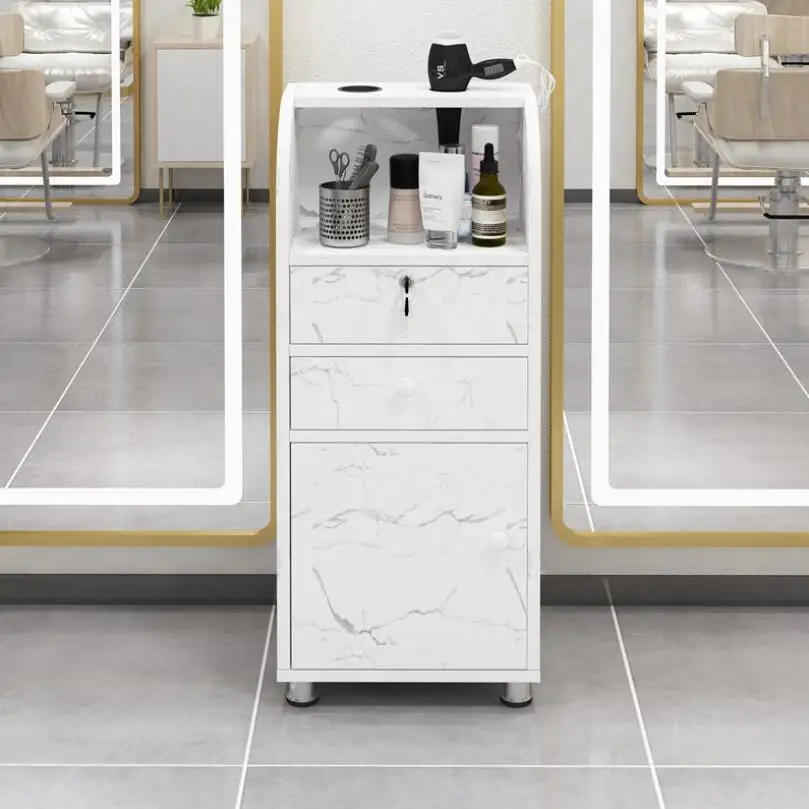hot sale Marble texture storage New modern professional barber shop tool machine barber  hairdresser table cabinet drawer
