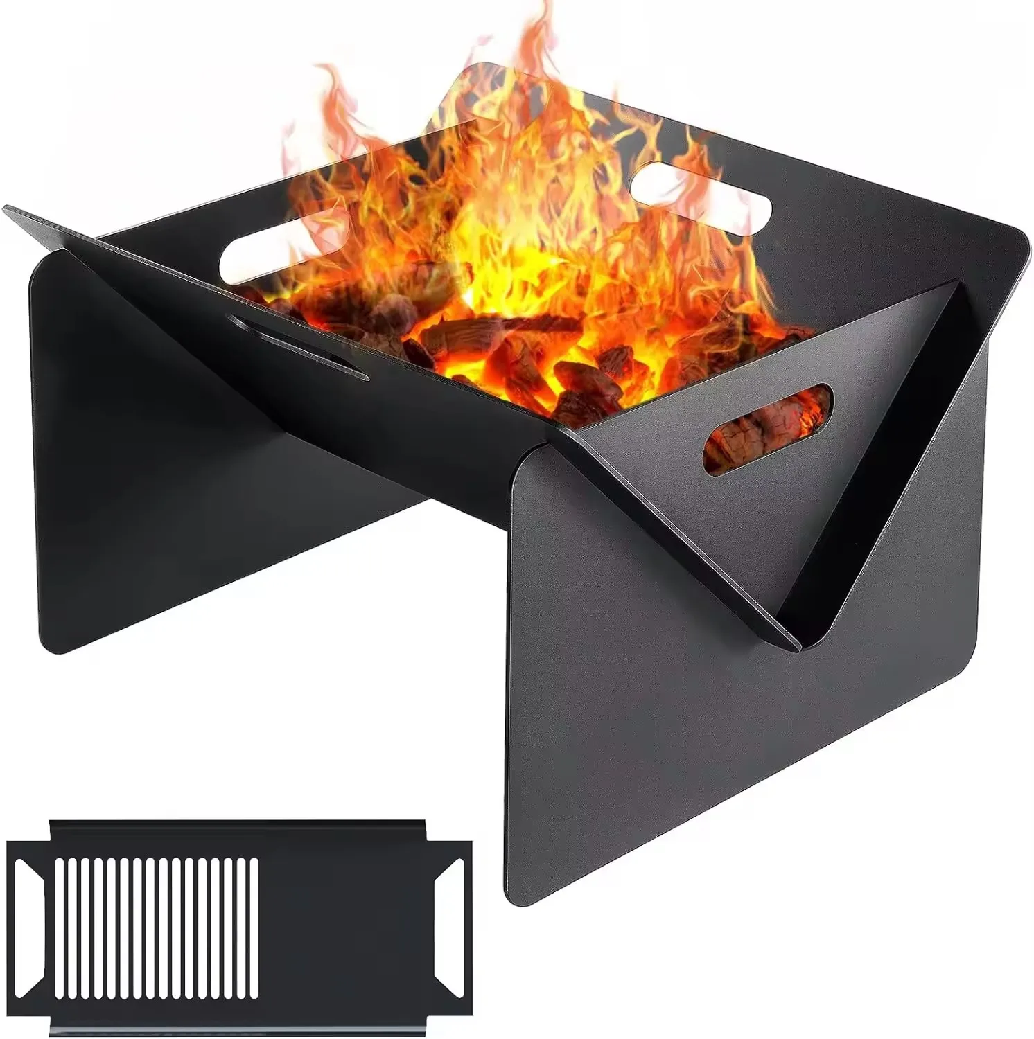 Buy Stainless Steel Foldable Outdoor Charcoal BBQ Grills Portable Smokeless Camping