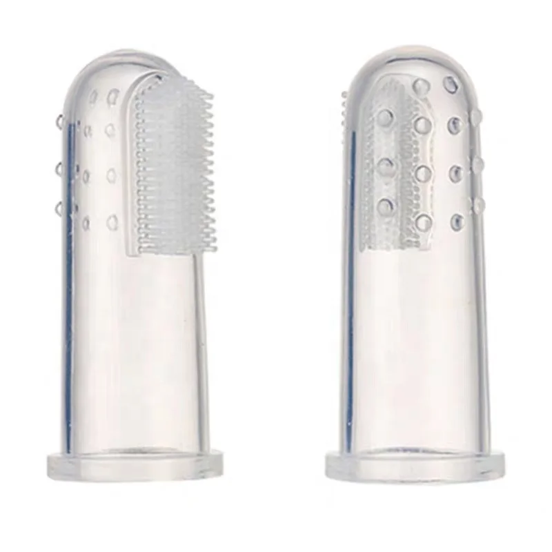 Easy Oral Hygiene For Kids And Toddlers Soft Massageing Bristles Baby Finger Silicone Toothbrush