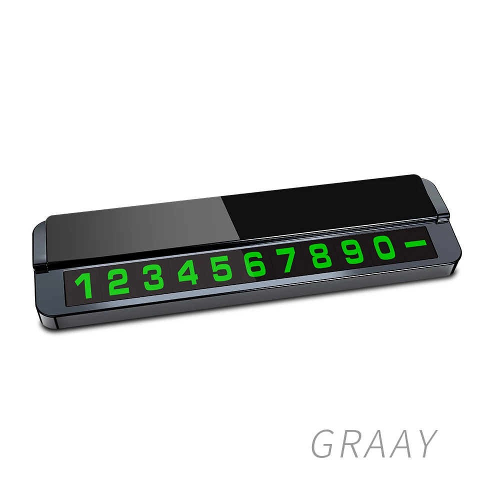 Car Accessories Aluminum Alloy Temporary Car Parking Phone Number Plate