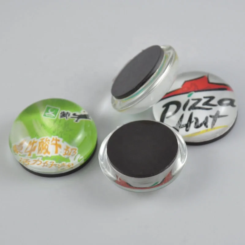 Custom creative crystal glass fridge magnet