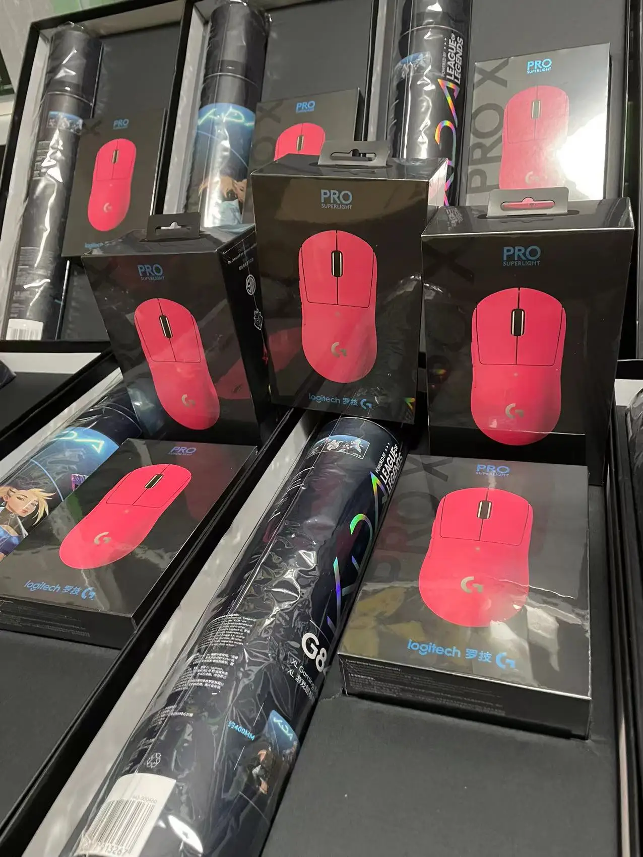 Новая стильная Беспроводная игровая мышь Logitech G PRO X суперлегкая розовая ультралегкий сенсор Hero 25600