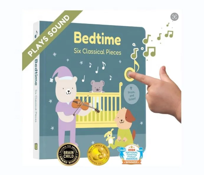 Bedtime Baby Music Book music book suitable for children aged 1-3 years old, with 6 classical songs