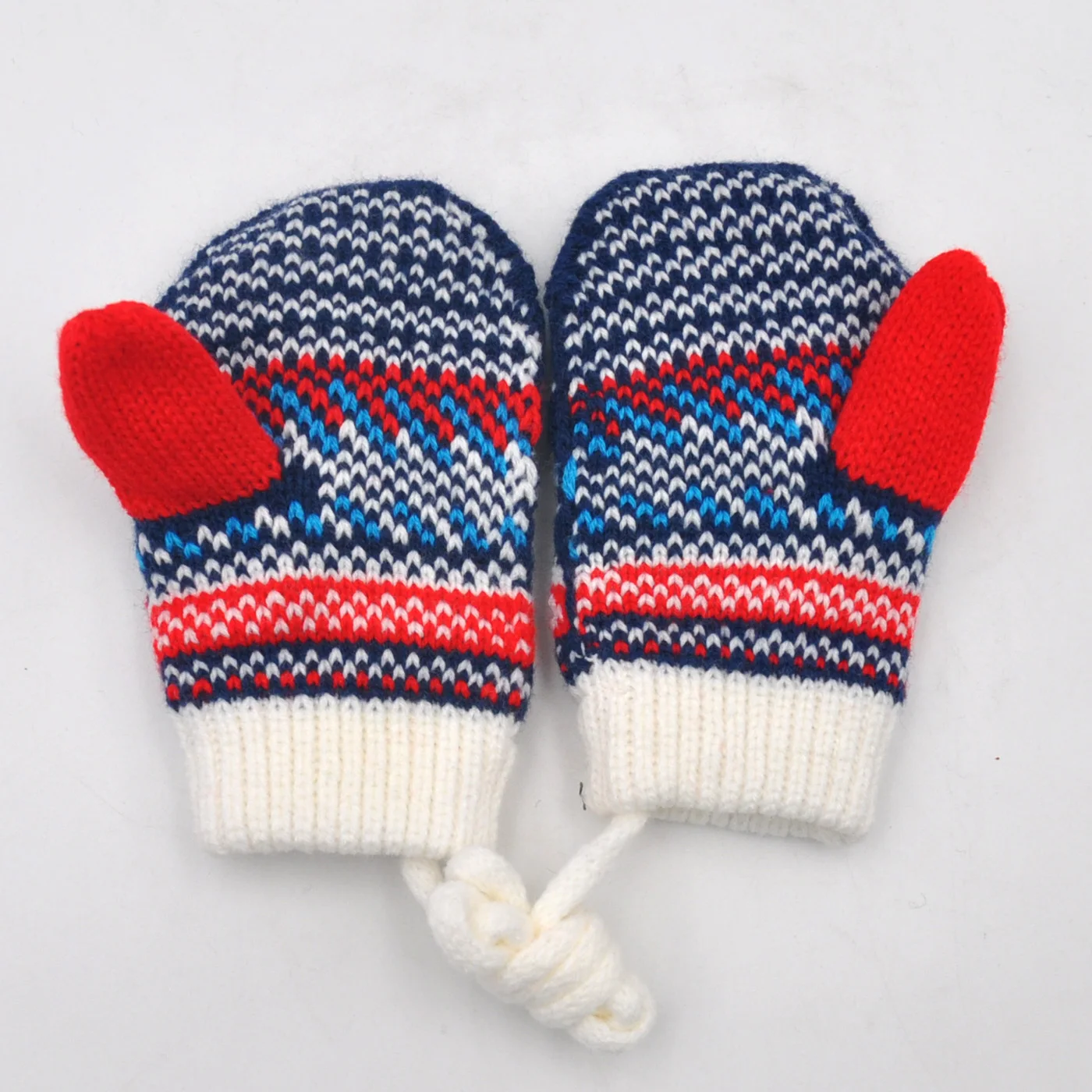 OEM Acrylic Wool Knitted Mittens Baby Winter Glove Knit Mitten Cotton Gloves Mitten